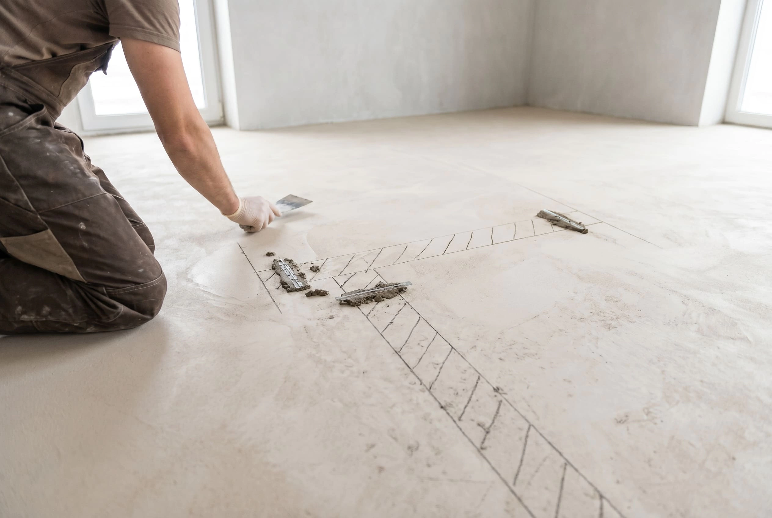 Шаг 3. Выравнивание основания под блоками